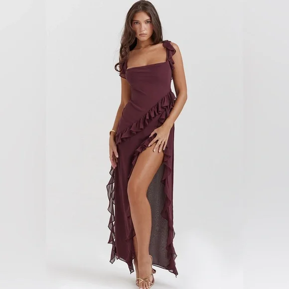 chinese dress ladies Ariela House of CB Mulberry – Hire Me AU main image 1